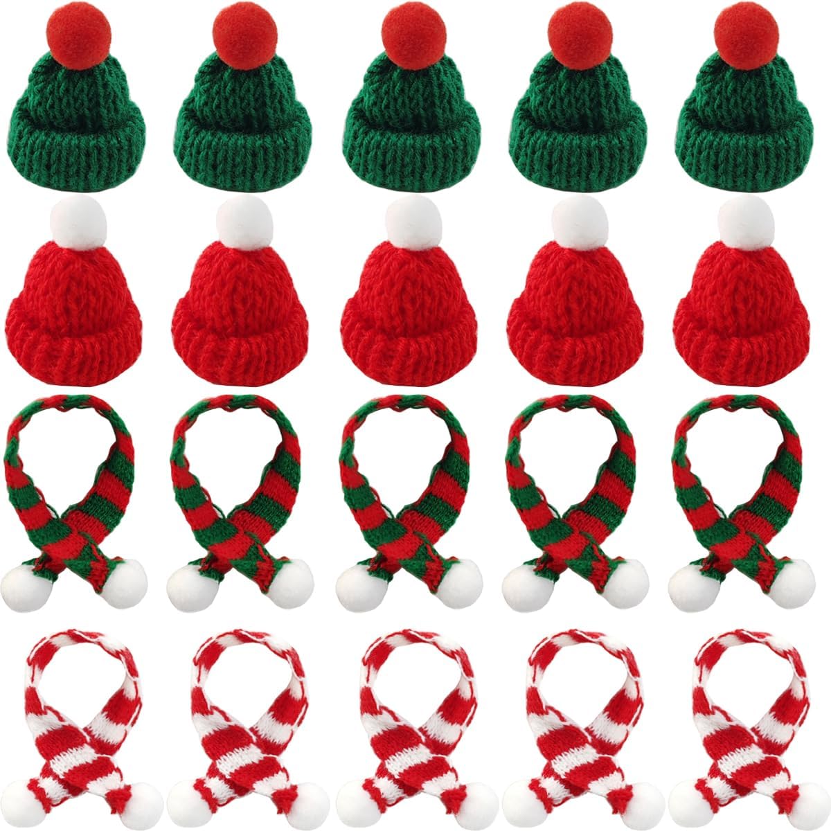 Art Craft Hat - 32 Adet Mini Örgü Şapka Mini