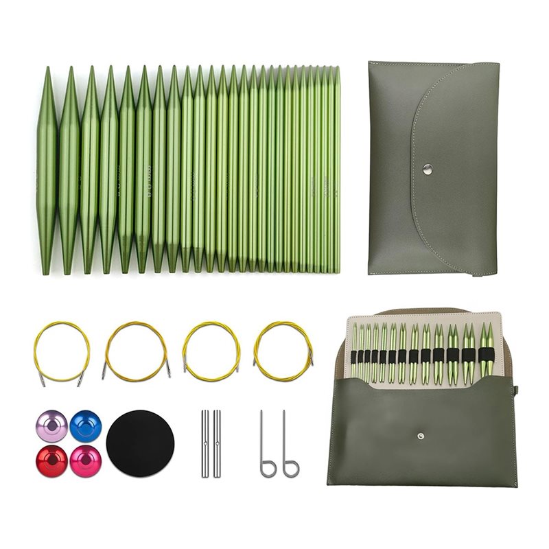 Knitting Needle Circular - ABKS-Alüminyum Dairesel Örgü İğneleri Seti 13