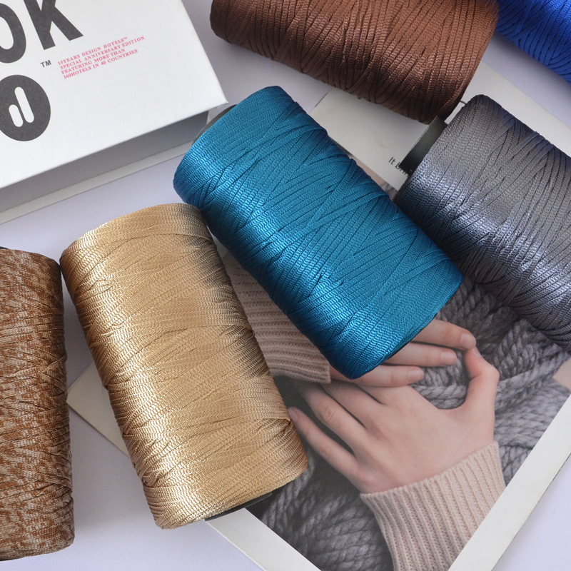 Macrame Cord Cotton - Parlak Düz Şerit Kroşe İpi Polyester