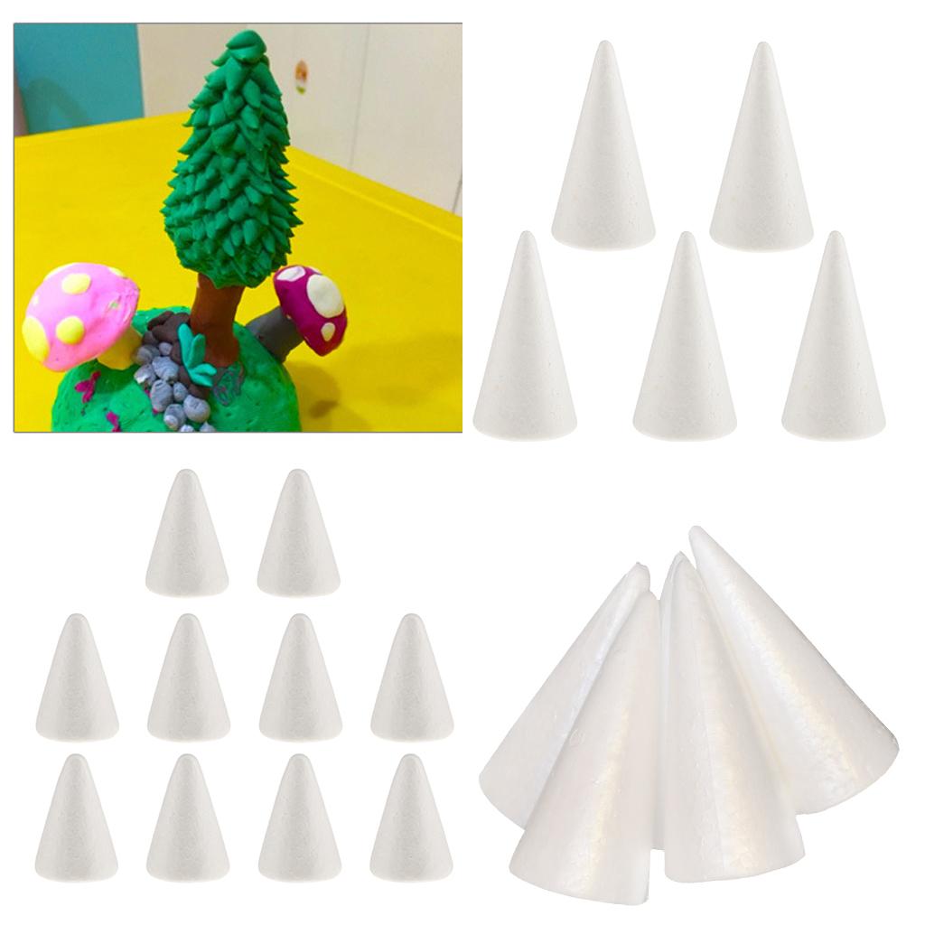 Art Craft Christmas Tree - Polistiren El Sanatları Köpük Koni Beyaz