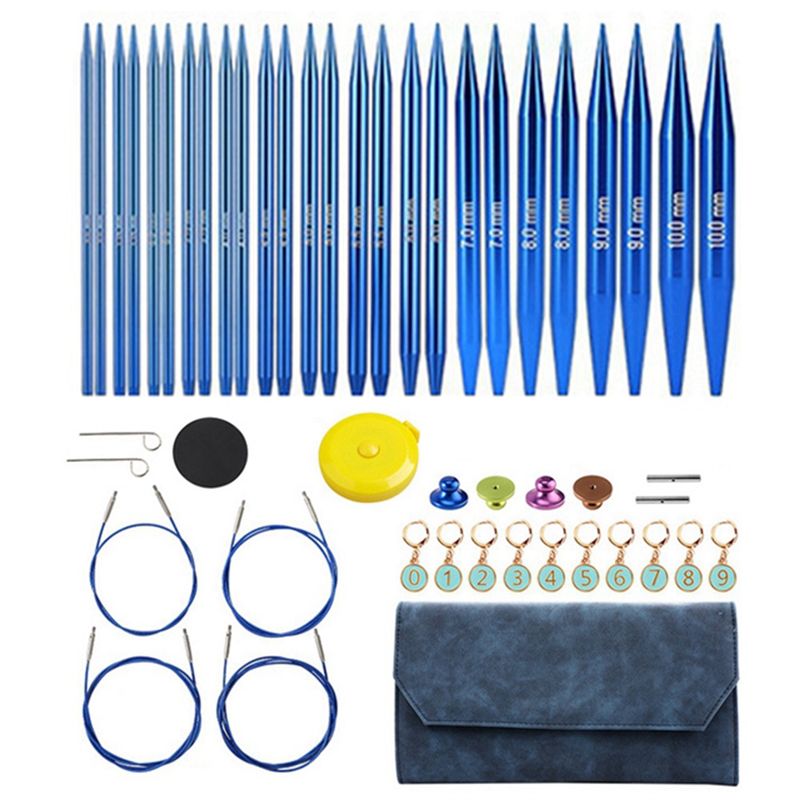 Knitting Needle Circular - A04G-Alüminyum Değiştirilebilir Dikiş Tığ İğneleri Dairesel