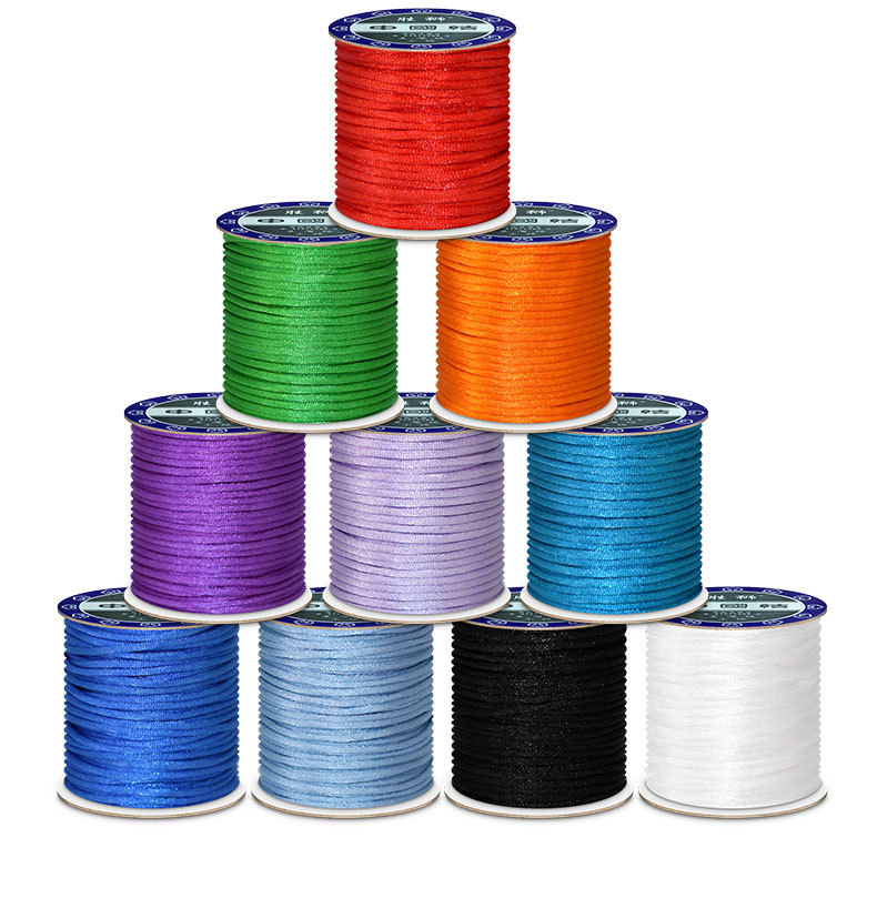 Macrame Cord Cotton - 1.5mm 2mm 2.5mm Naylon Pamuk Siyah