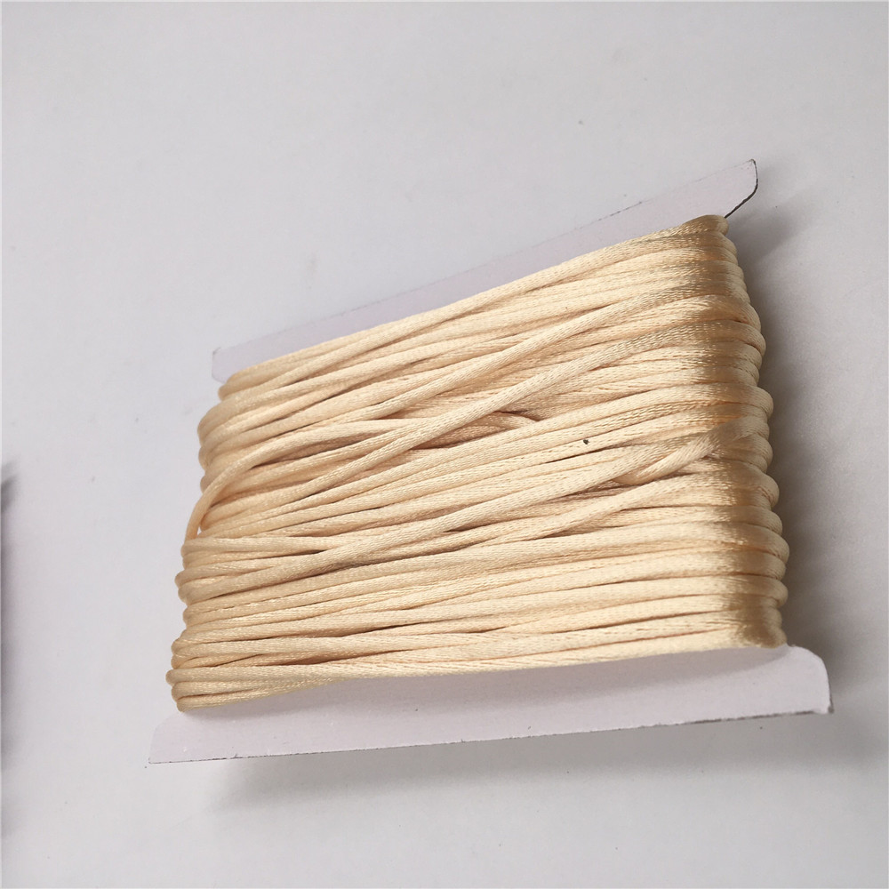 Macrame Cord Cotton - 2mm Haki Saten Kordon İpi Makrome