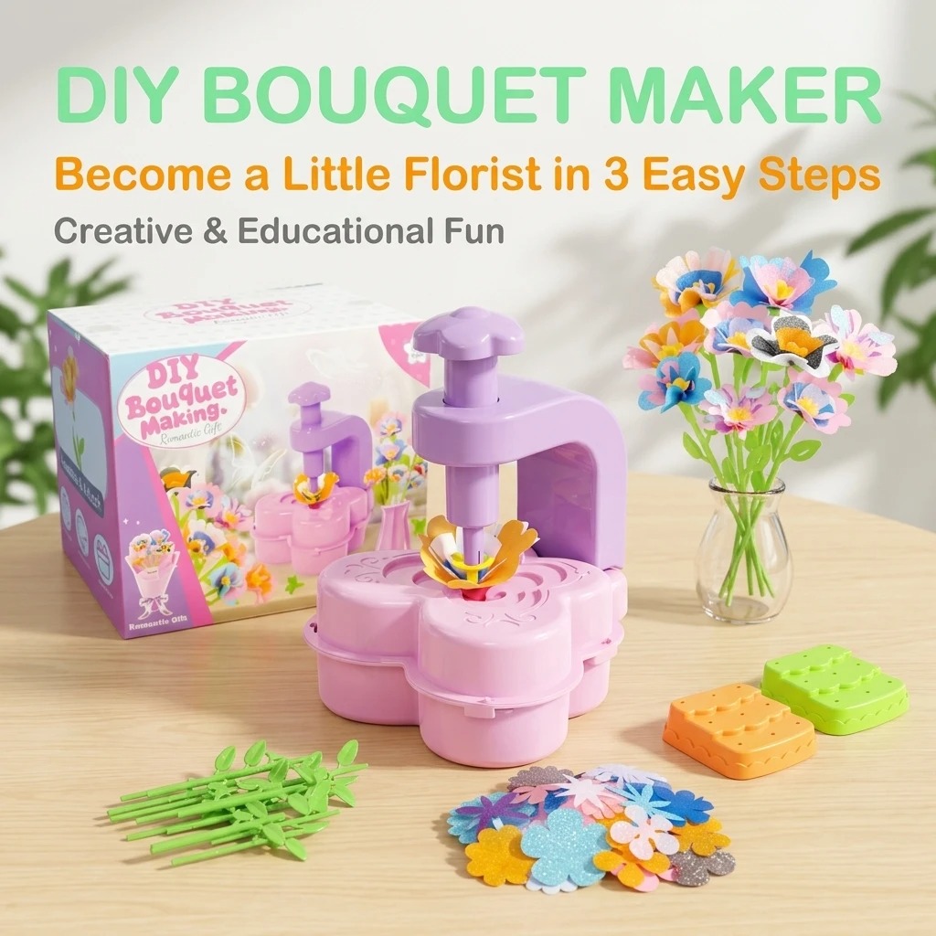 Art Craft Girl - Yeni Çiçek Presleme Makinesi Oyuncağı –