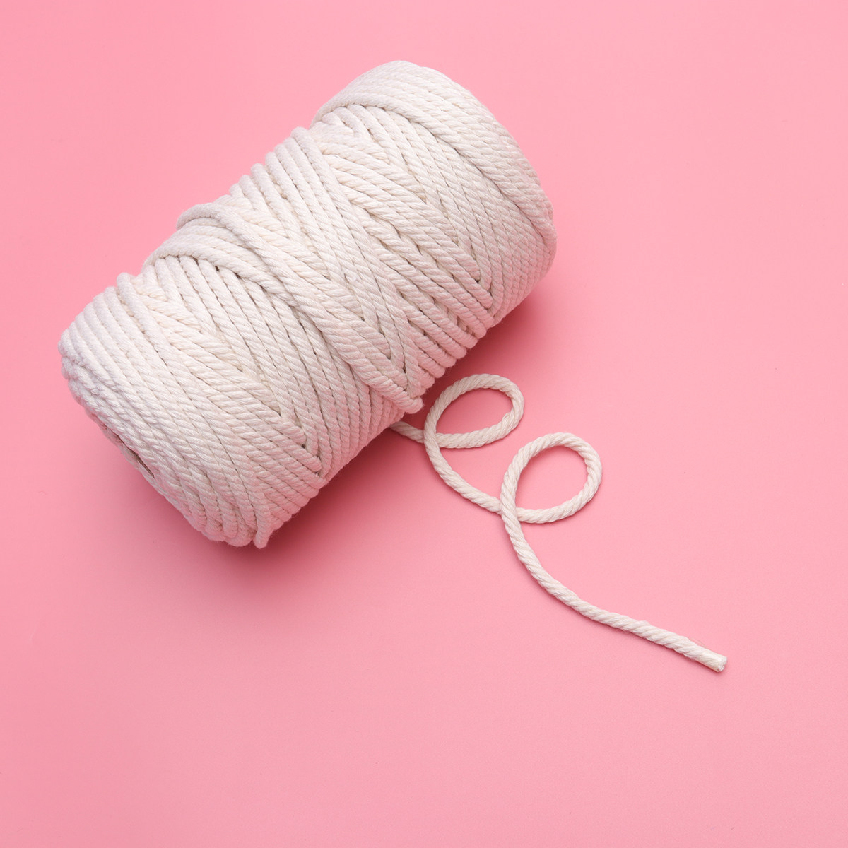 Macrame Cord Cotton - 100M Doğal Pamuk İpi 5Mm Ağartılmamış