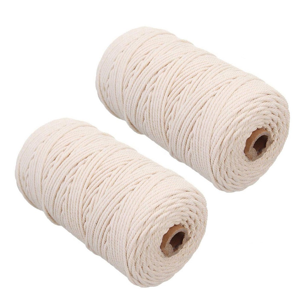 Macrame Cord Cotton - Makrome Halat 2mm 200 M Doğal