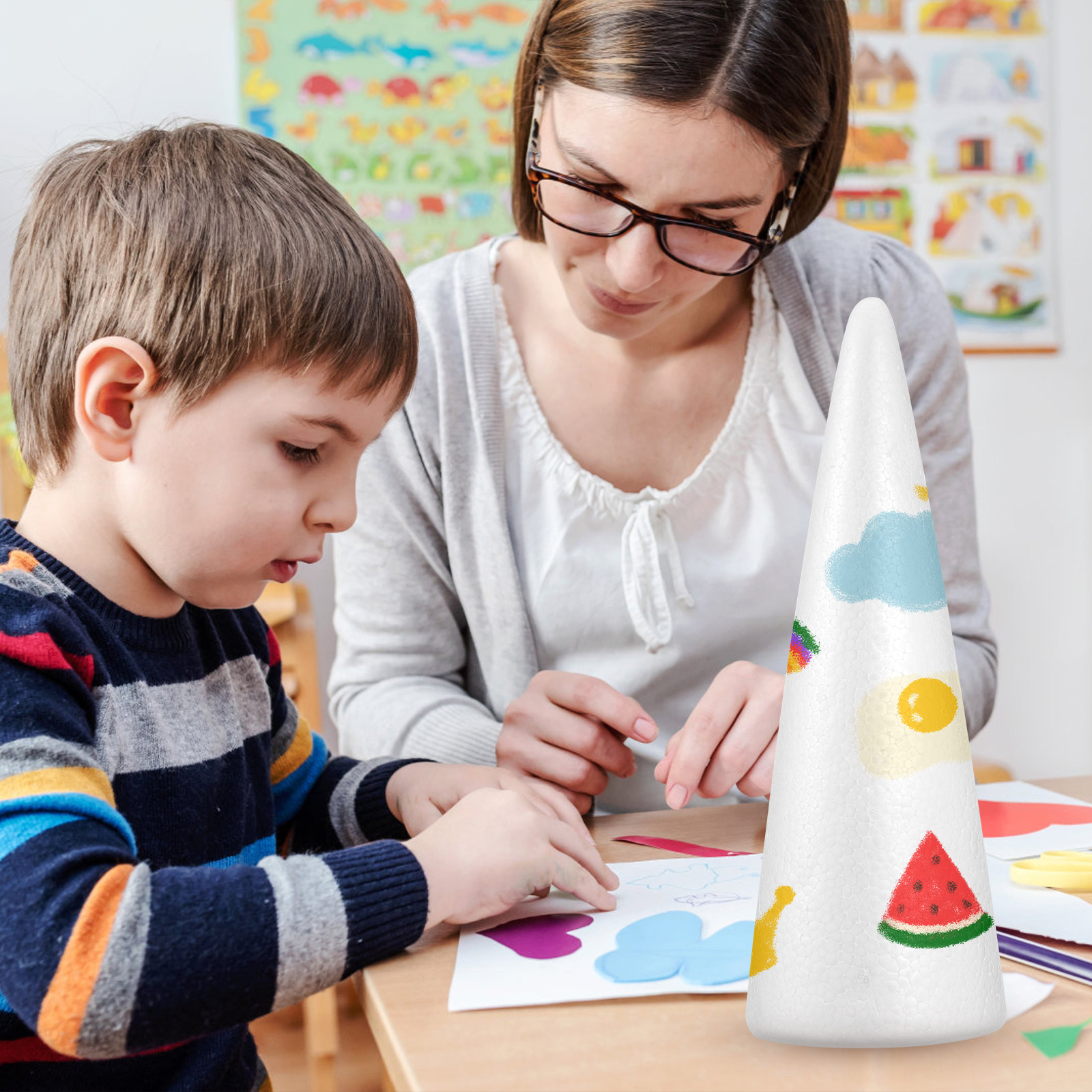 2 Adet Köpük El İşi Koni Noel  - Art Craft Christmas Tree incelemesi ve fiyatı