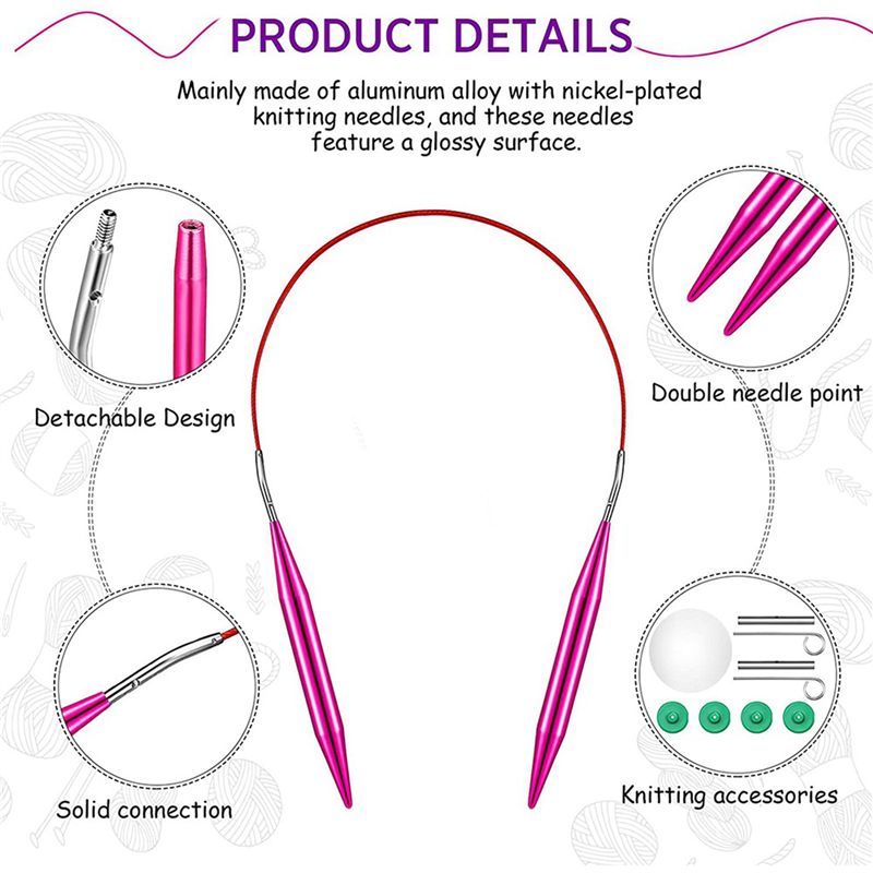 A27F-52 Parça Alüminyum Değişt - Knitting Needle Circular incelemesi ve fiyatı