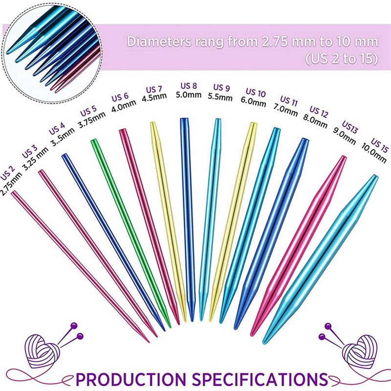 A27F-52 Parça Alüminyum Değişt - Knitting Needle Circular incelemesi ve fiyatı