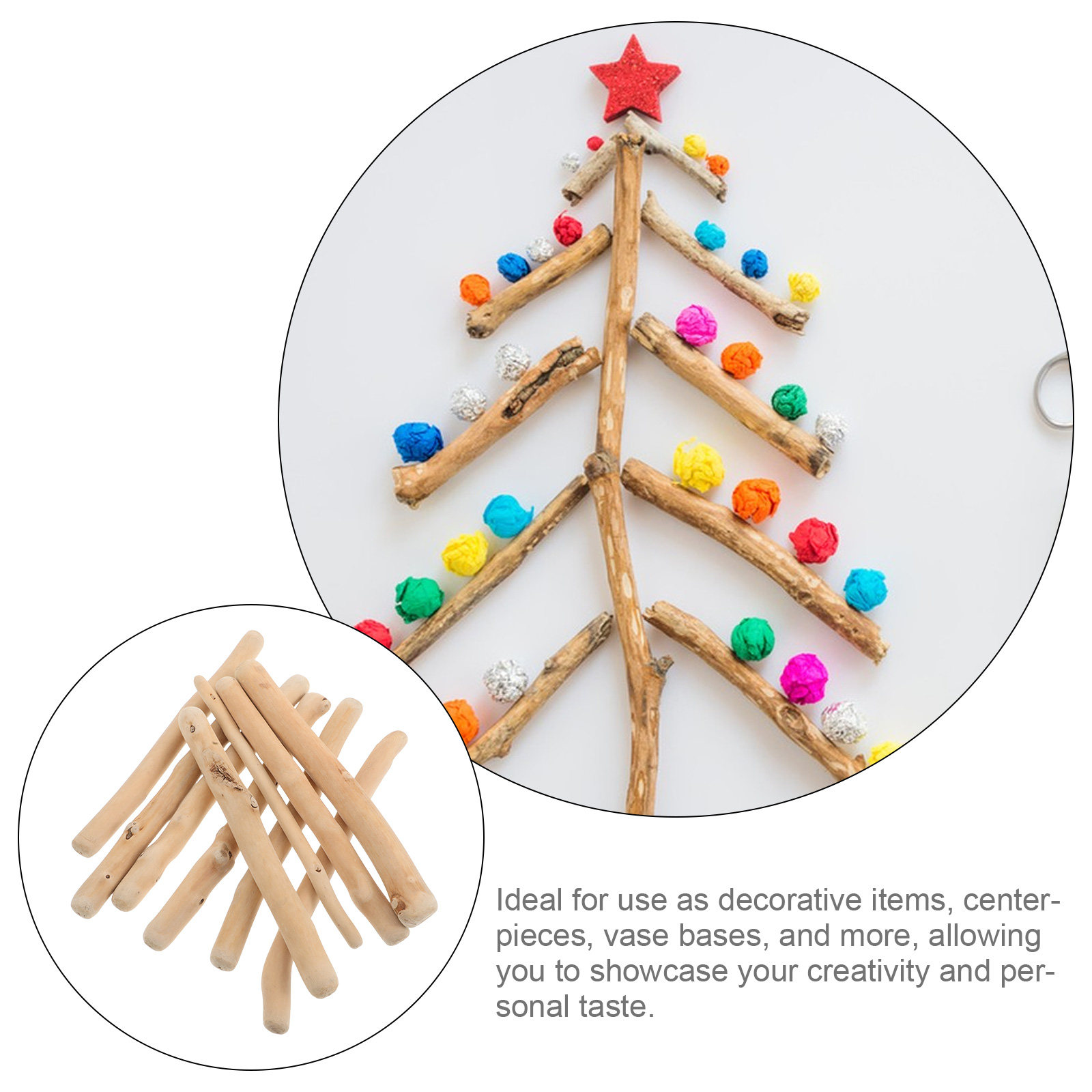 Ev Dekorasyonu için Doğal Ahşa - Art Craft Stick incelemesi ve fiyatı
