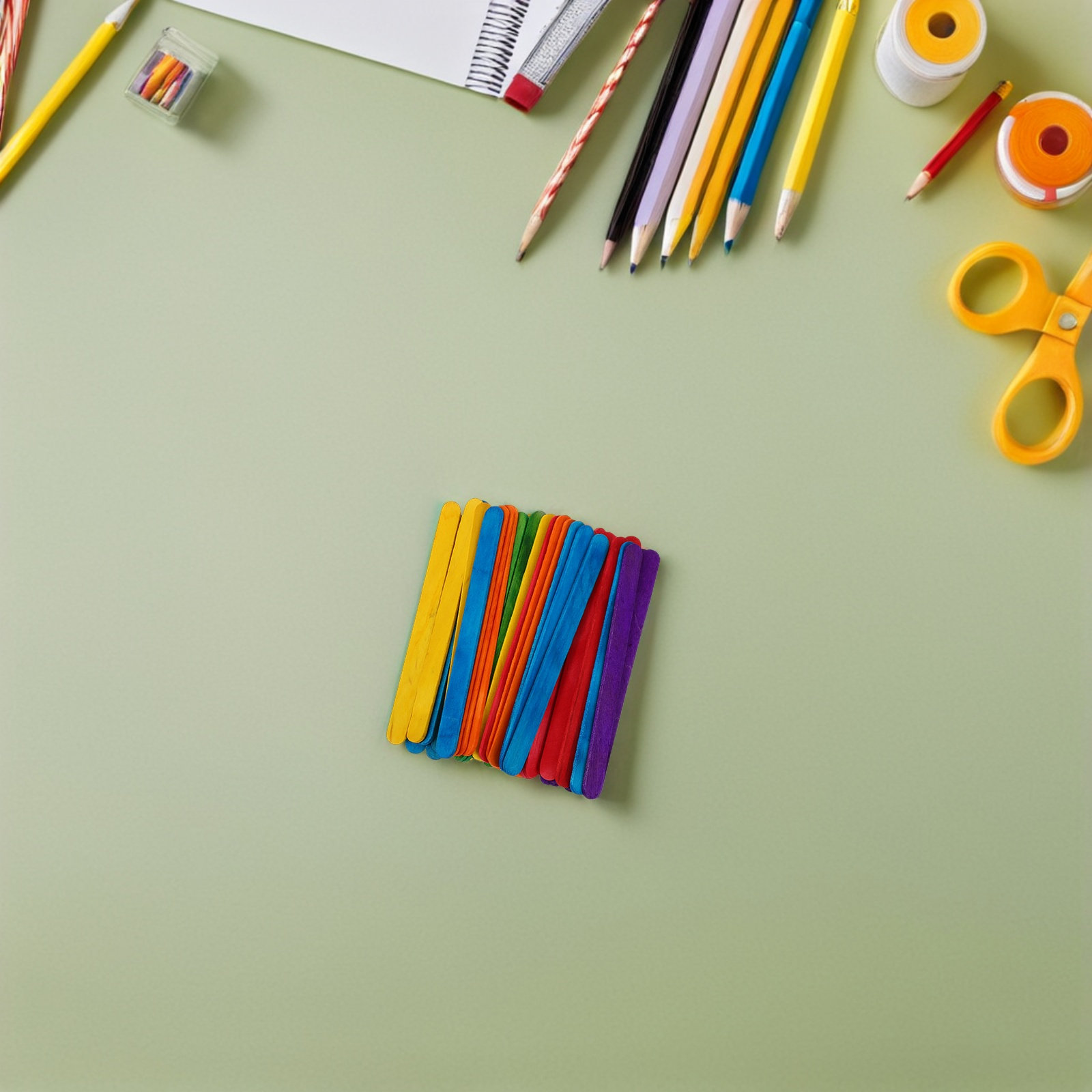 500 Adet Canlı Renkli Ahşap El - Art Craft Stick incelemesi ve fiyatı