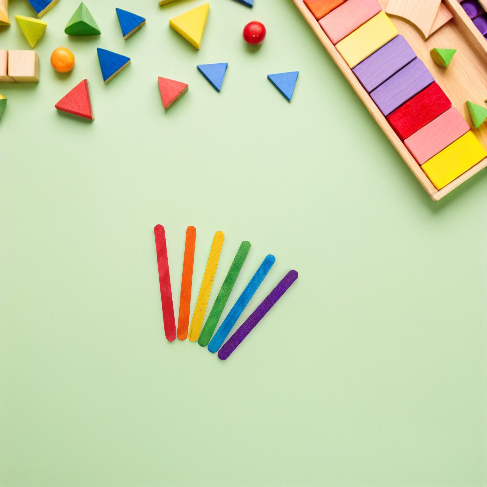 500 Adet Canlı Renkli Ahşap El - Art Craft Stick incelemesi ve fiyatı