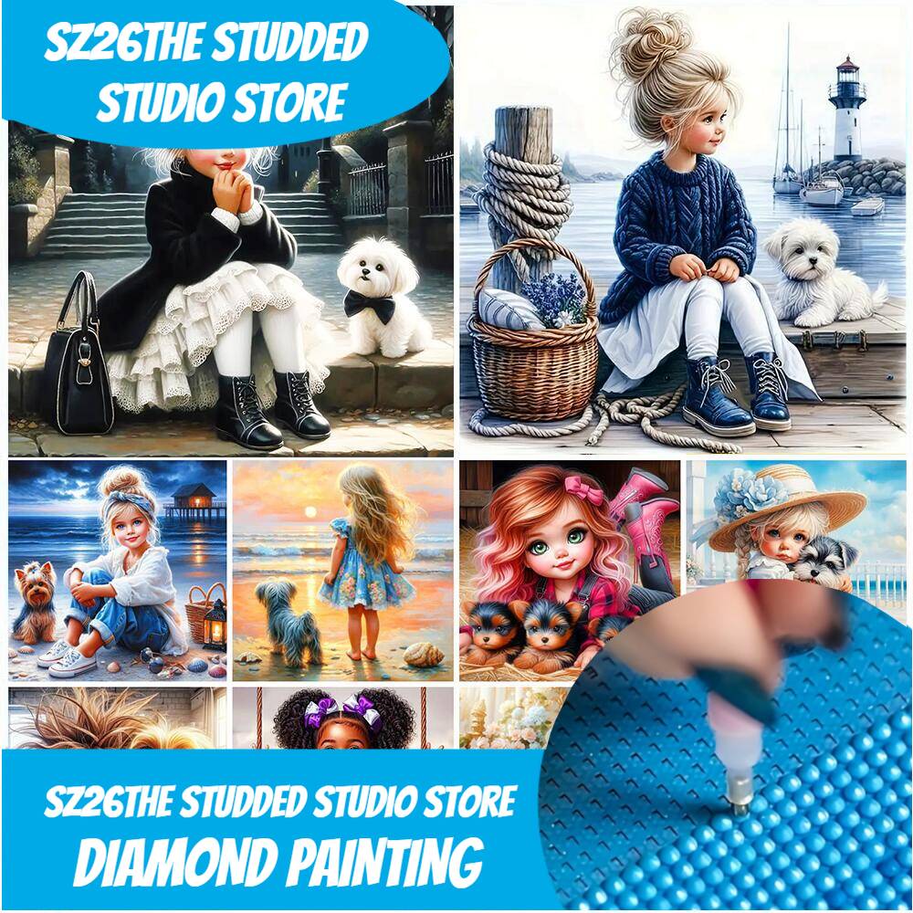Çivili DIY Elmas Mozaik Portre - Art Craft Girl incelemesi ve fiyatı