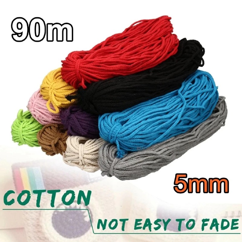 21 Renk 5mm 90M Pamuklu Makrom - Macrame Cord Cotton incelemesi ve fiyatı
