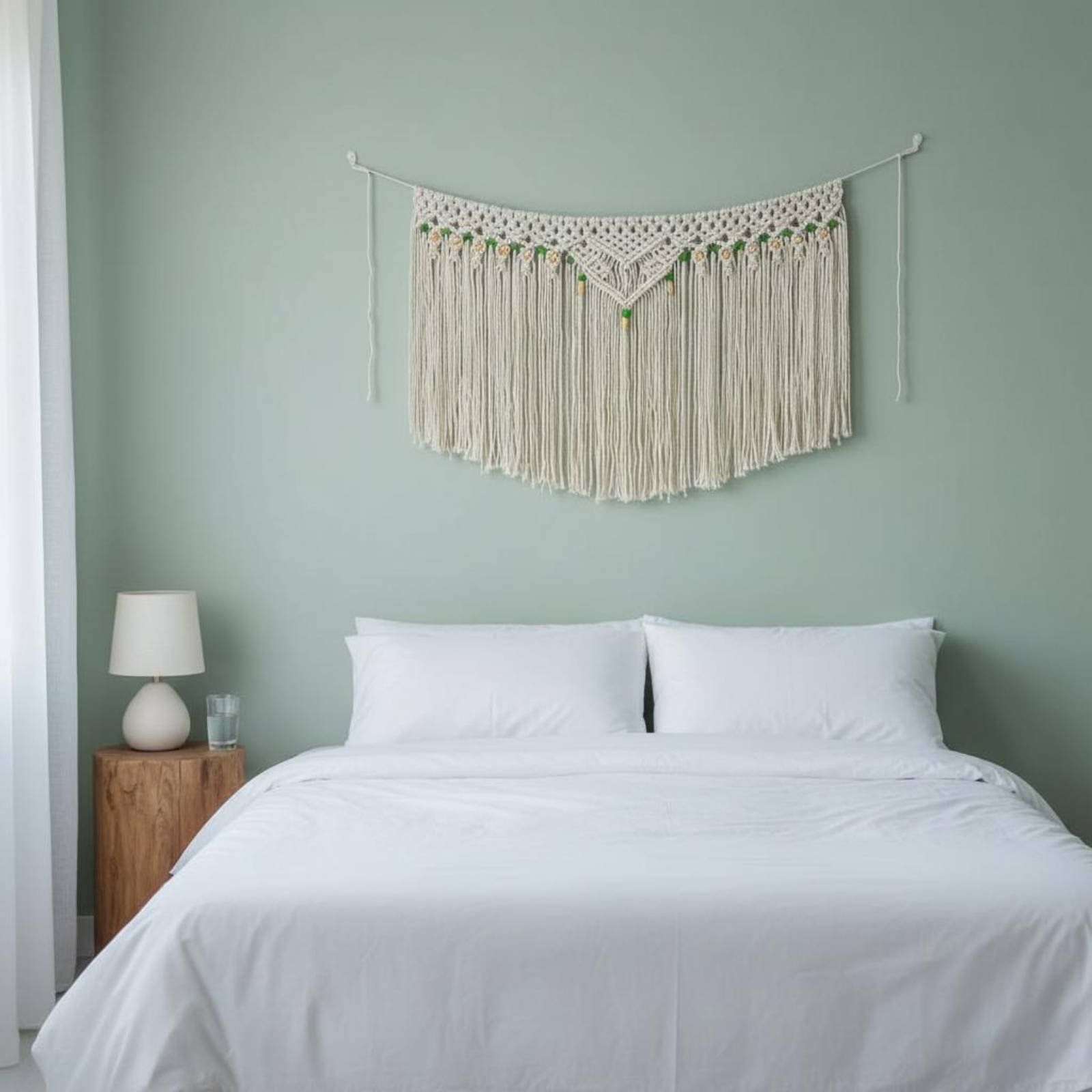 Püsküllü Duvar Süsü Dekoratif  - Macrame Cord Cotton incelemesi ve fiyatı