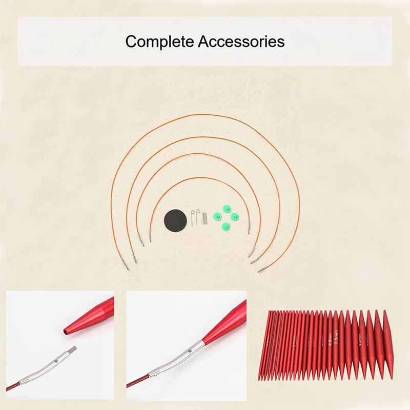 25 adet örgü iğneleri seti değ - Knitting Needle Circular incelemesi ve fiyatı