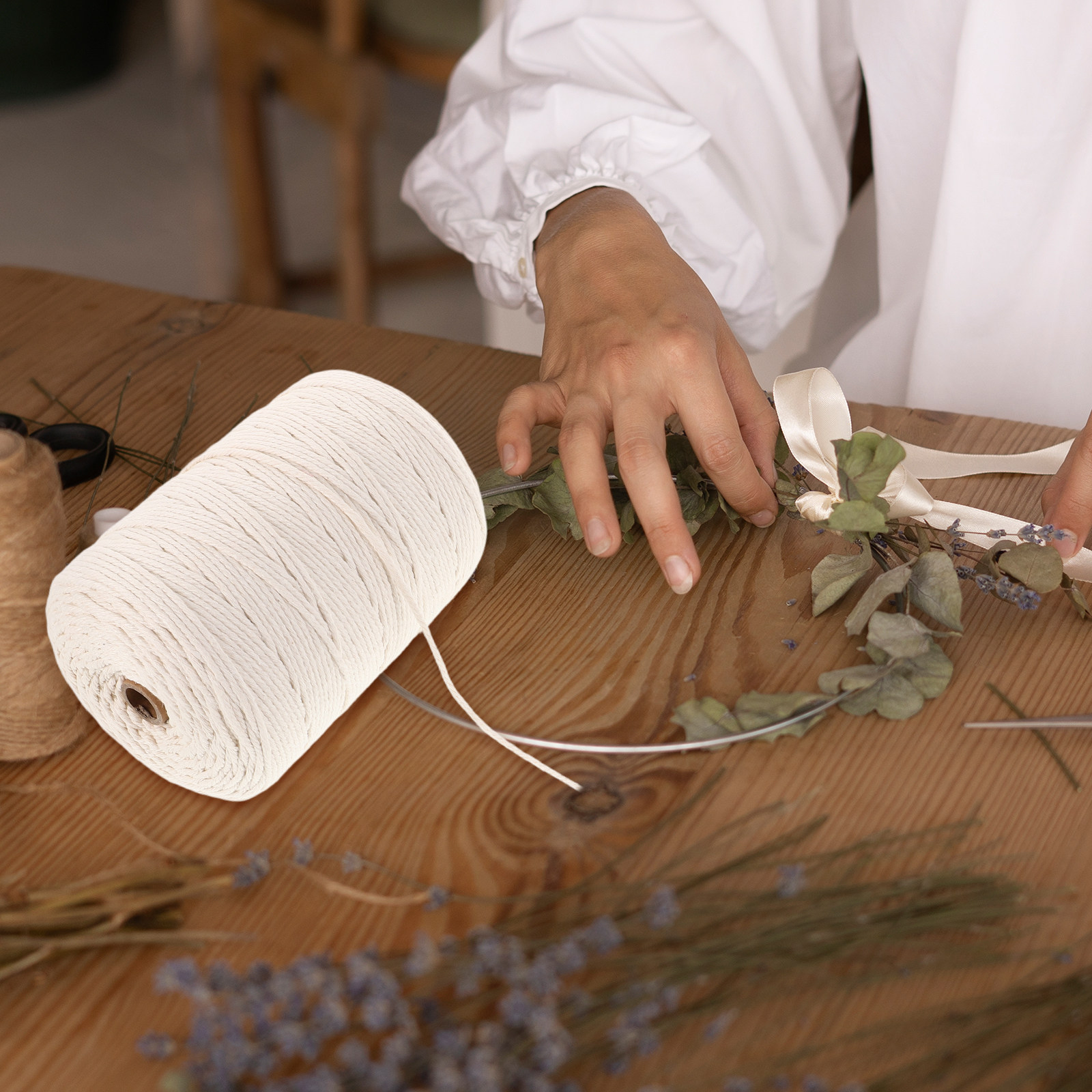 1 rulo kalın yumuşak pamuk ipi - Macrame Cord Cotton incelemesi ve fiyatı